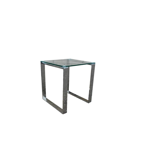 Orren Ellis Burks 22'' Tall Glass Sled End Table Wayfair